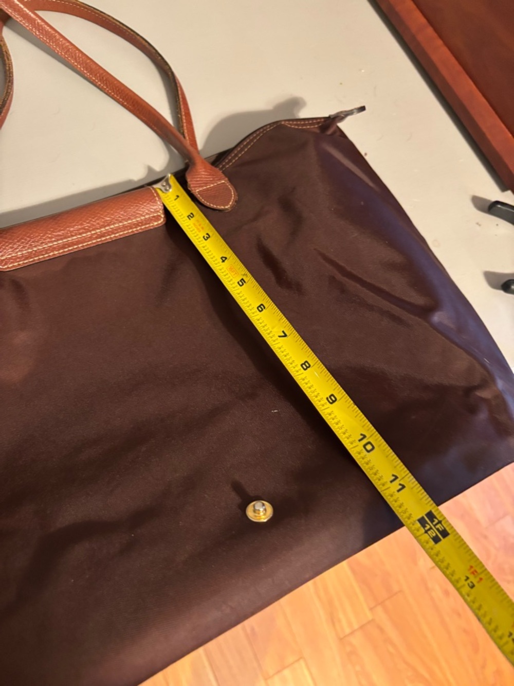 Longchamp Brown and Tan Le Pliage Large Tote - Picture 3 of 9